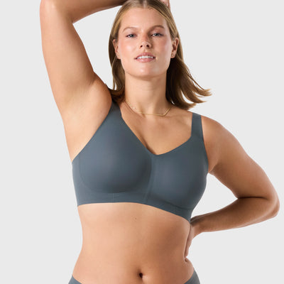 All Color: Slate Grey | Adjustable wireless bra