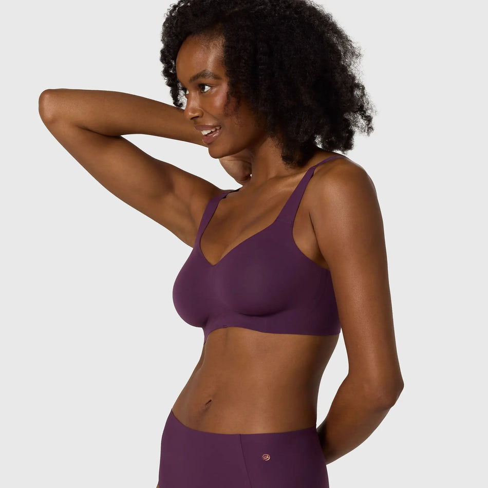 All Color: Plum | Adjustable wireless bra