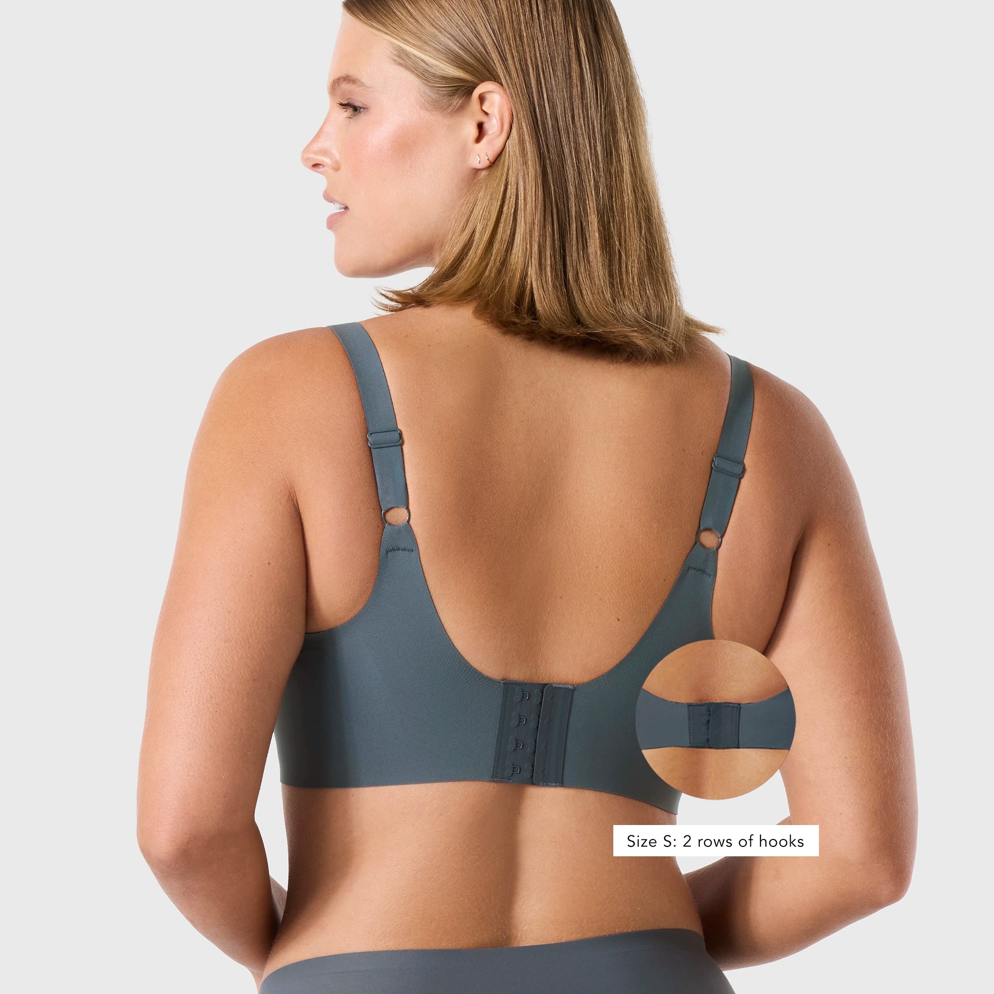 All Color: Slate Grey | Adjustable wireless bra