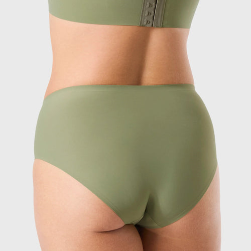 High-Waisted Retro Bikini - Matcha (Final Sale)