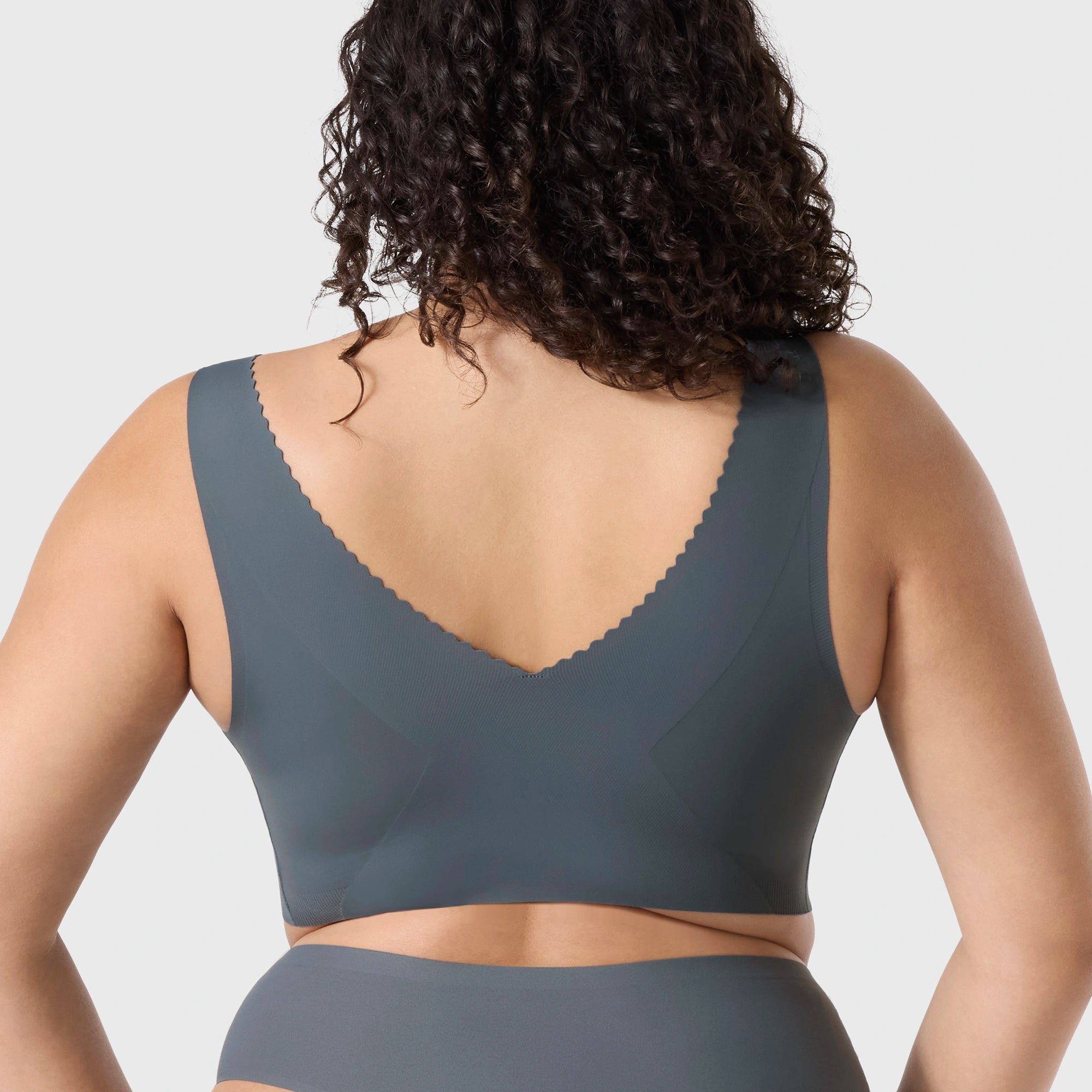 All Color: Slate Grey | Adjustable smoothing back wireless bra