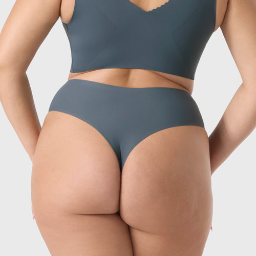 High-Waisted Thong - Slate Grey (Final Sale)