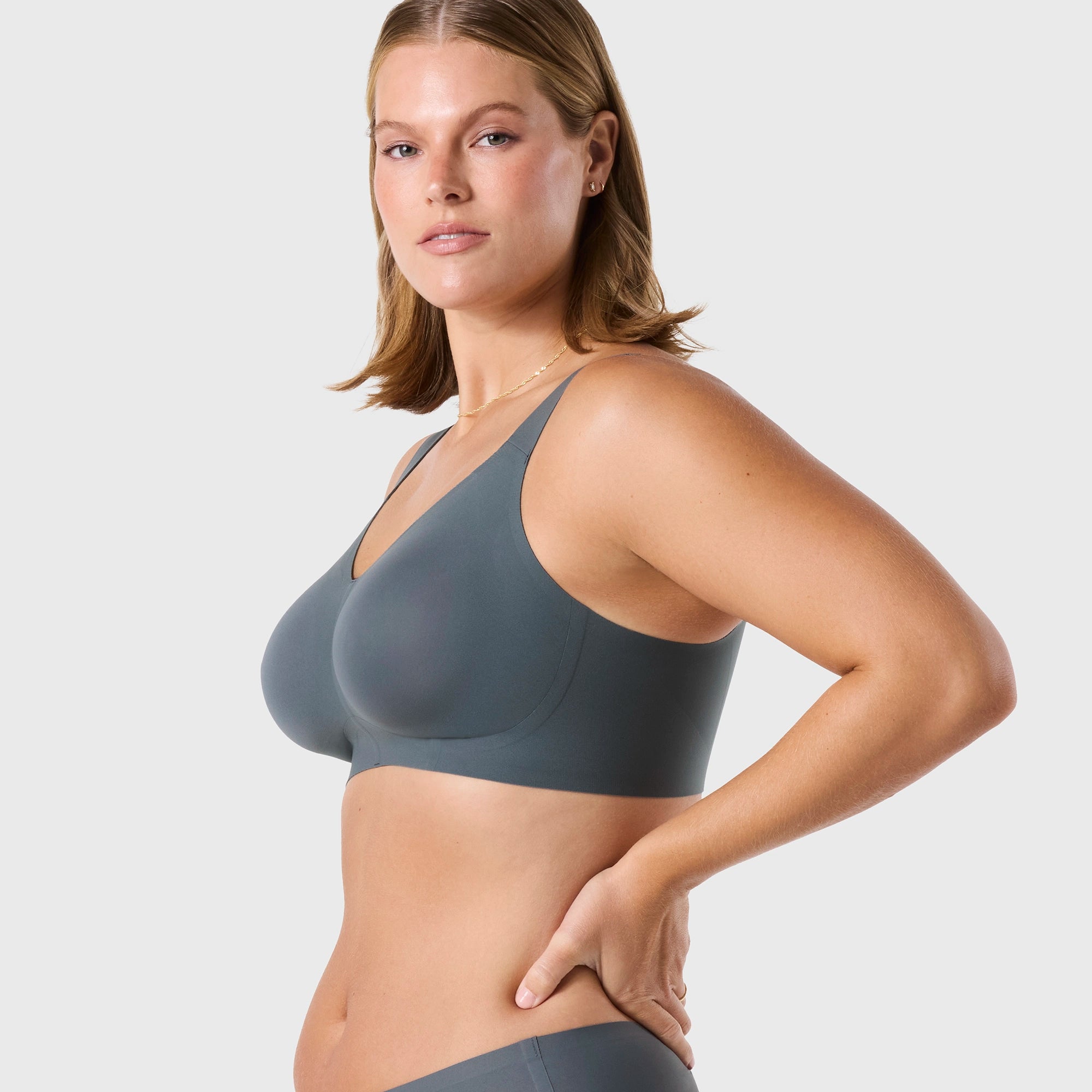 All Color: Slate Grey | Adjustable wireless bra