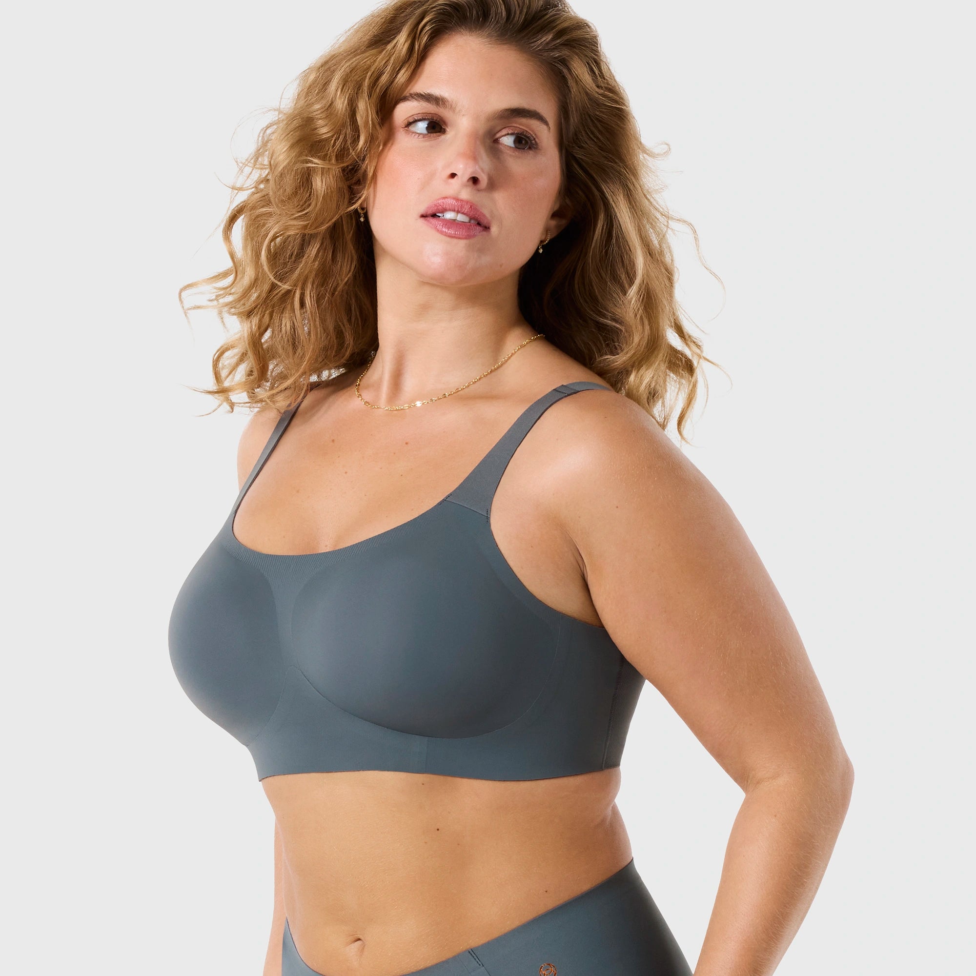 All Color: Slate Grey | Adjustable smoothing back wireless bra