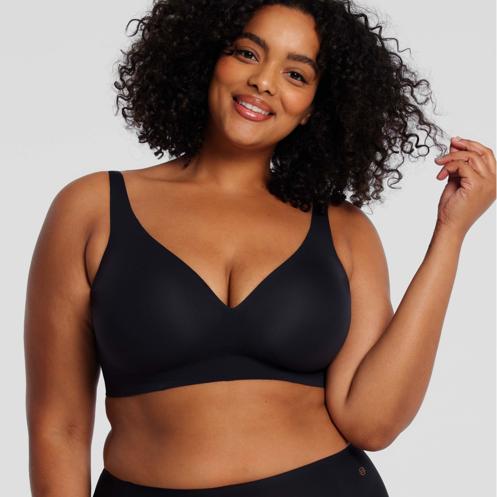 All Color: Black | low neckline wireless bra