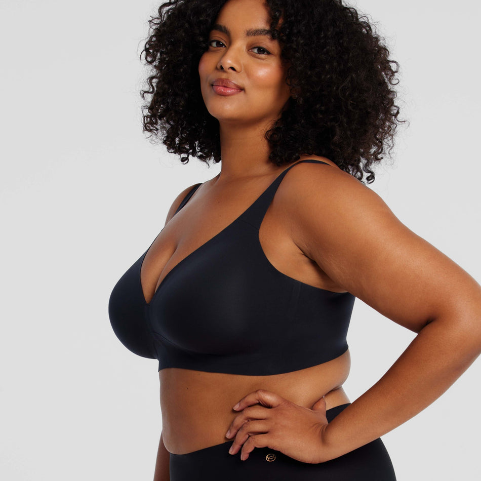 All Color: Black | low neckline wireless bra