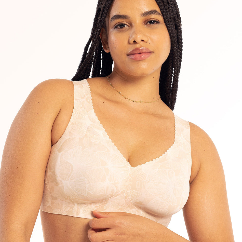 All Color: Champagne Ginkgo | wireless seamless bra