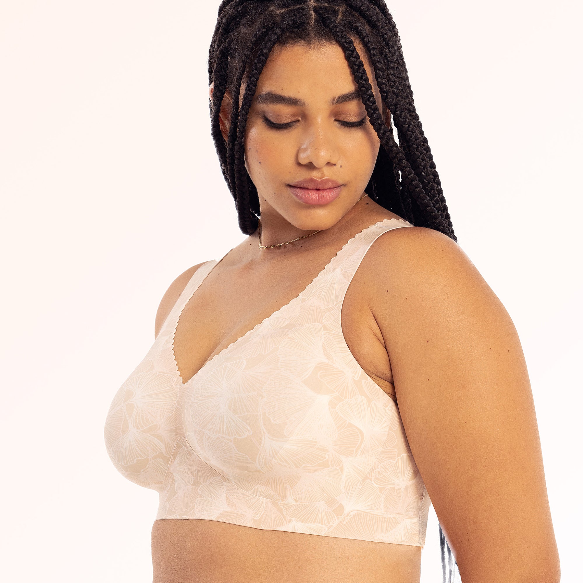 All Color: Champagne Ginkgo | wireless seamless bra