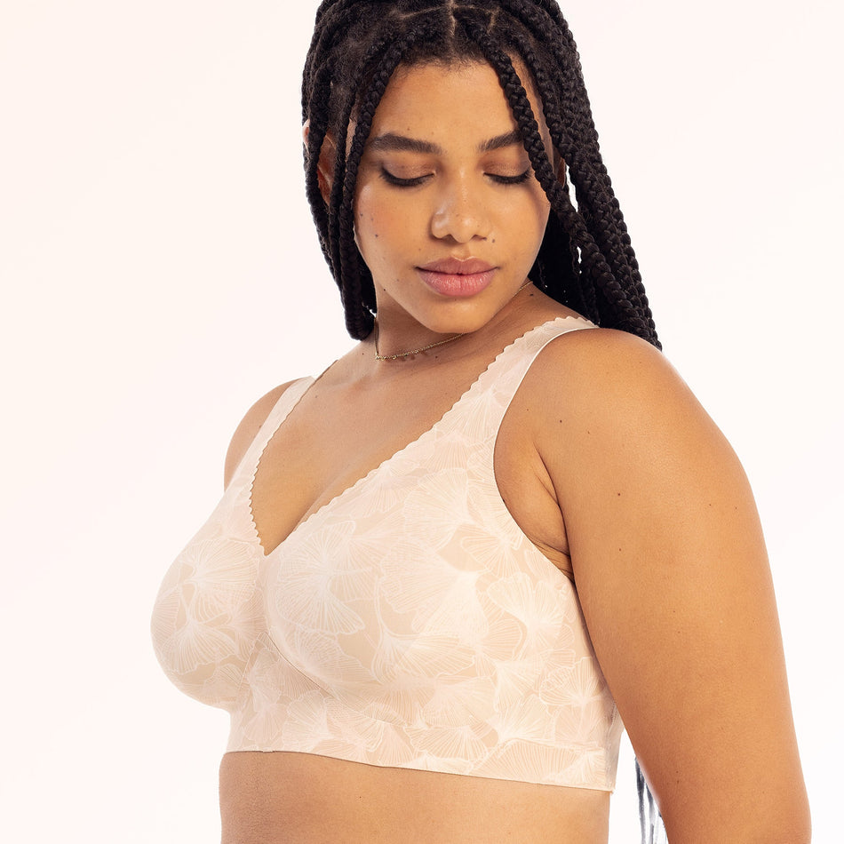 All Color: Champagne Ginkgo | wireless seamless bra