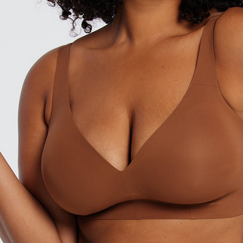 All Color: Clay | low neckline wireless bra