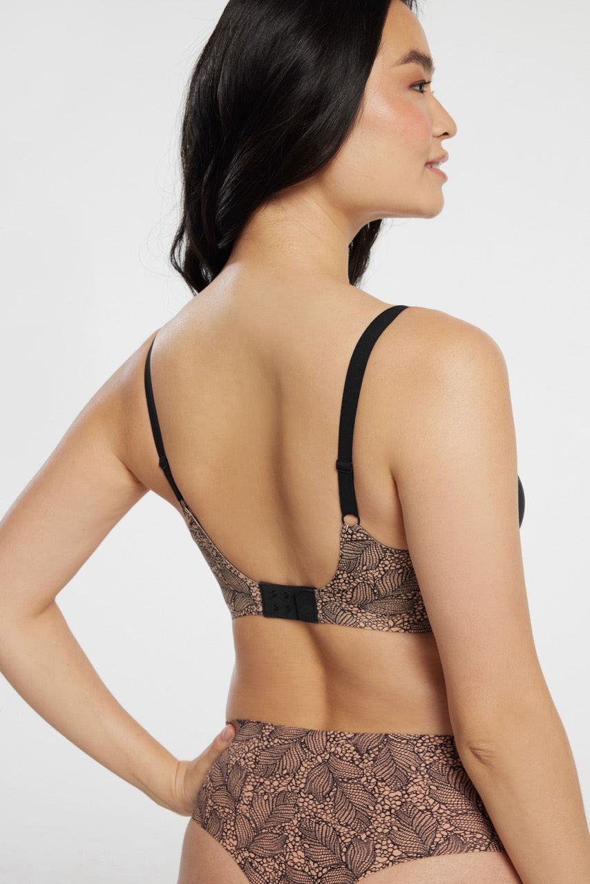 All Color: Black Lace | low neckline wireless bra