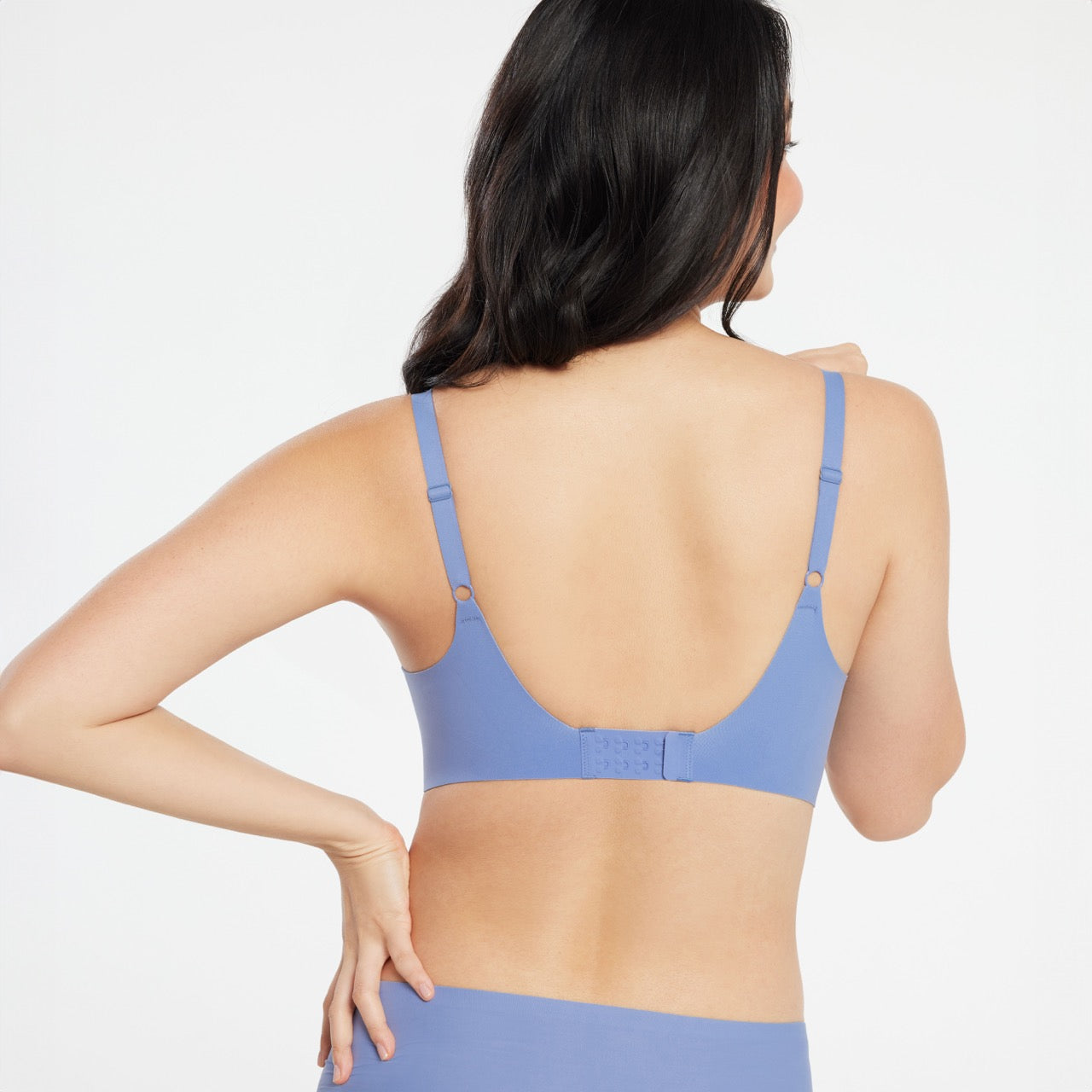 All Color: Blue Cloud | Low neckline wireless seamless bra