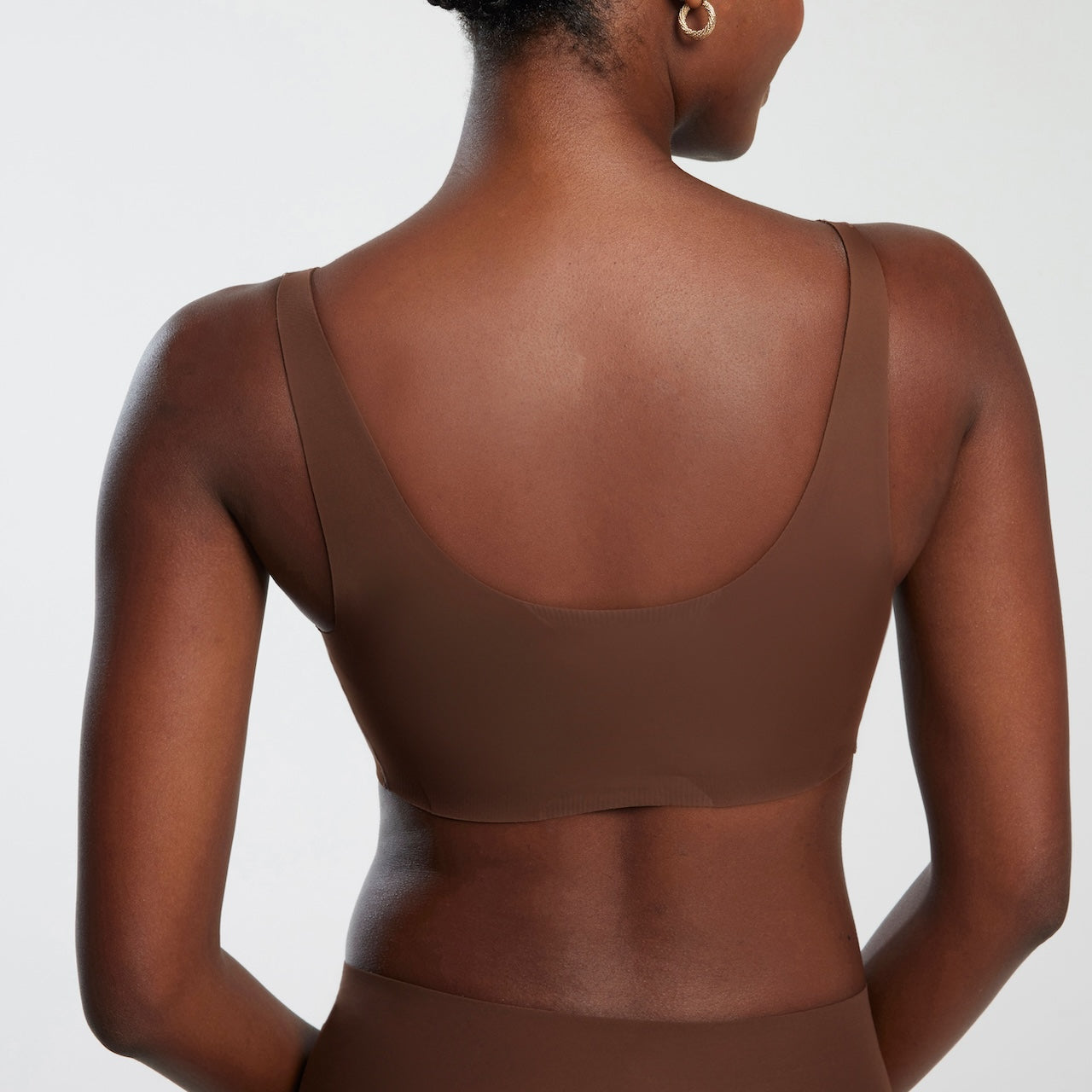 All Color: Umber | wireless seamless bra with scoop neckline