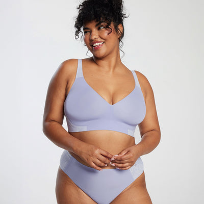 All Color: Moonstone Lace | Low neckline wireless seamless bra
