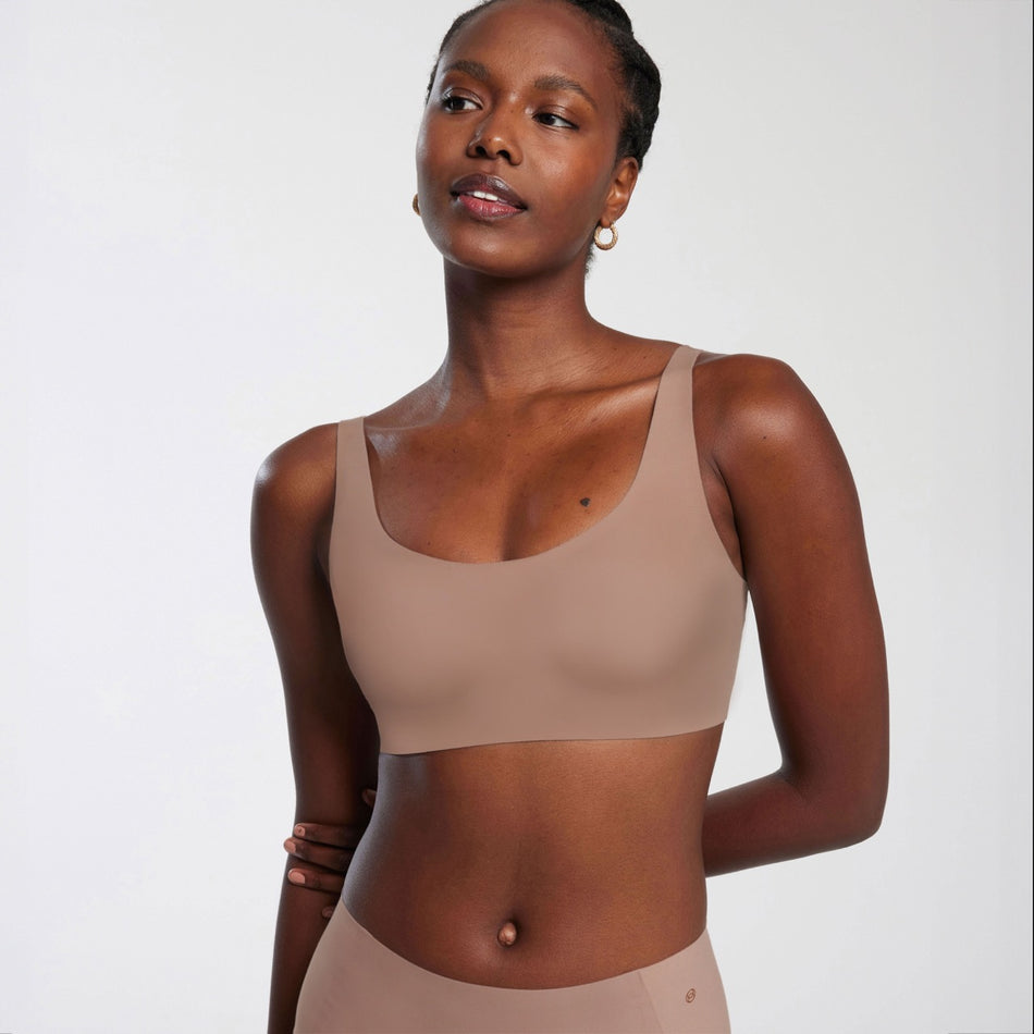 All Color: Willow | wireless seamless bra with scoop neckline