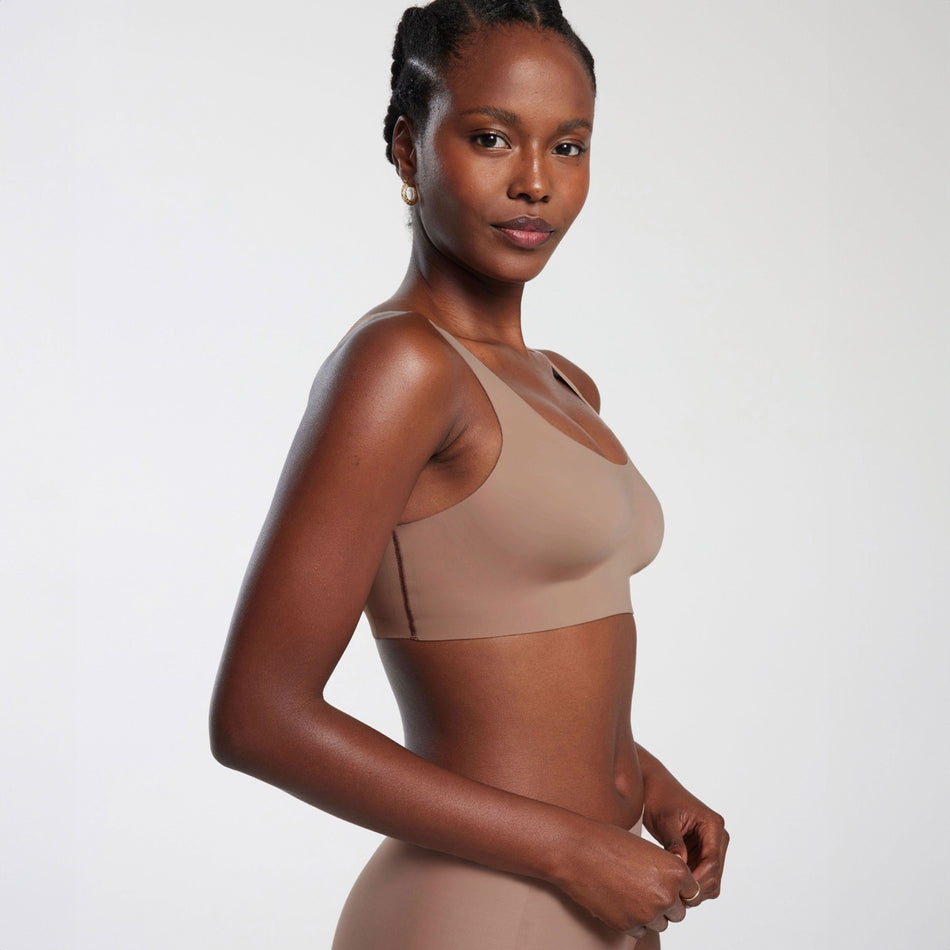 All Color: Willow | wireless seamless bra with scoop neckline