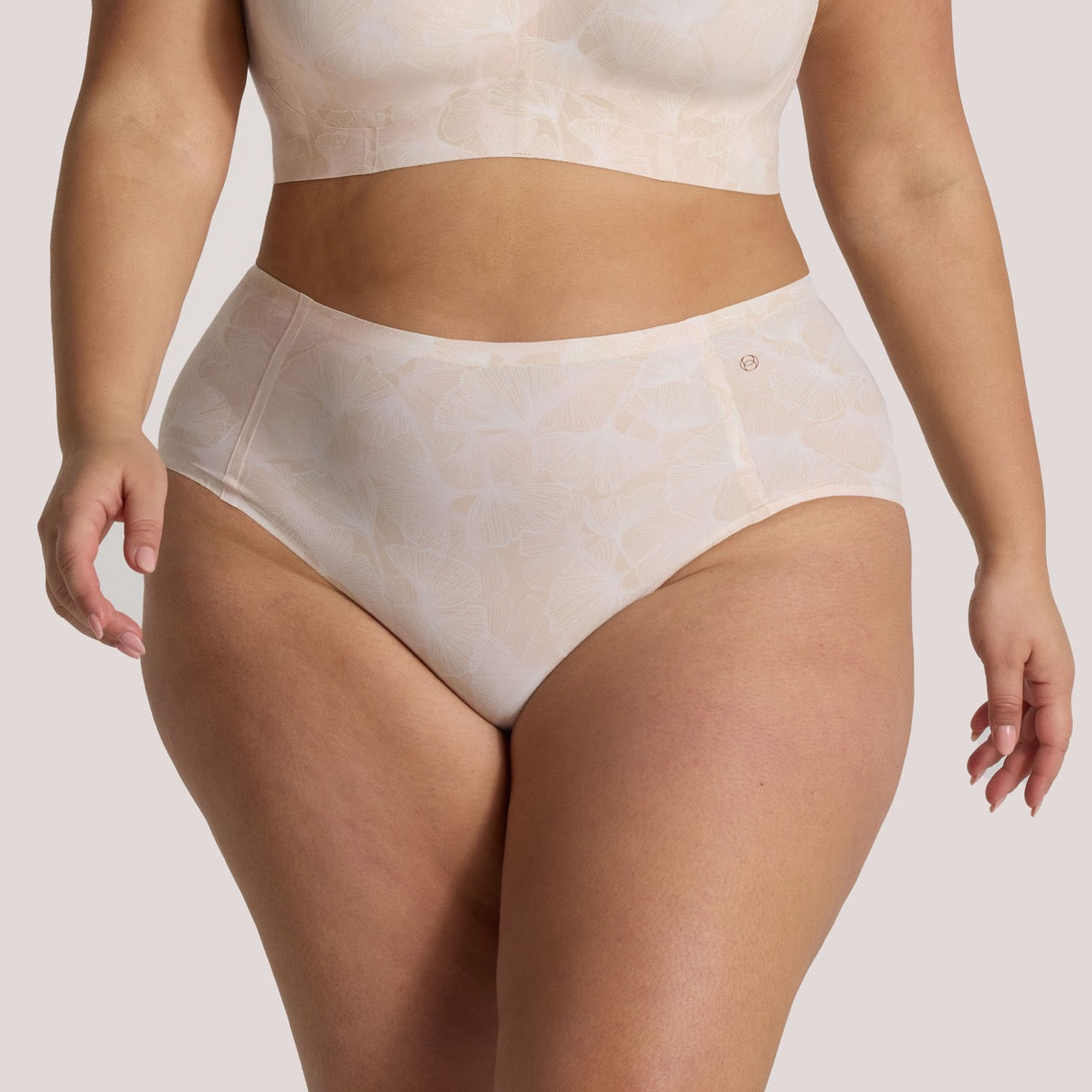 All Color: Champagne Ginkgo | seamless bikini brief underwear