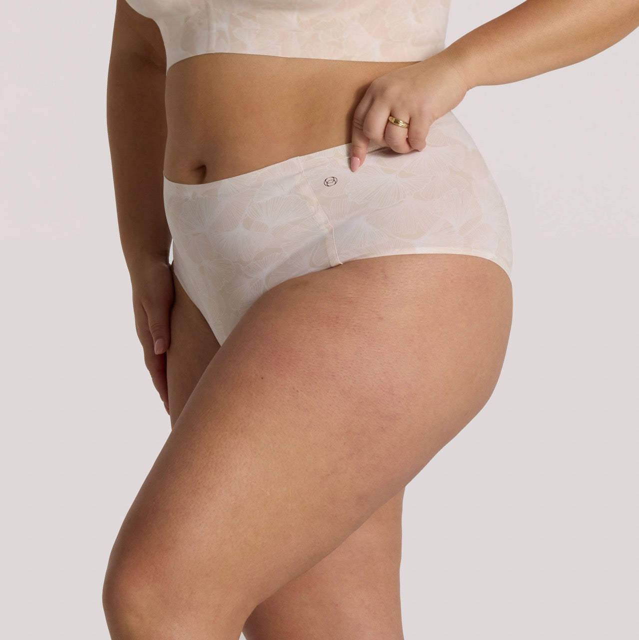 All Color: Champagne Ginkgo | seamless bikini brief underwear