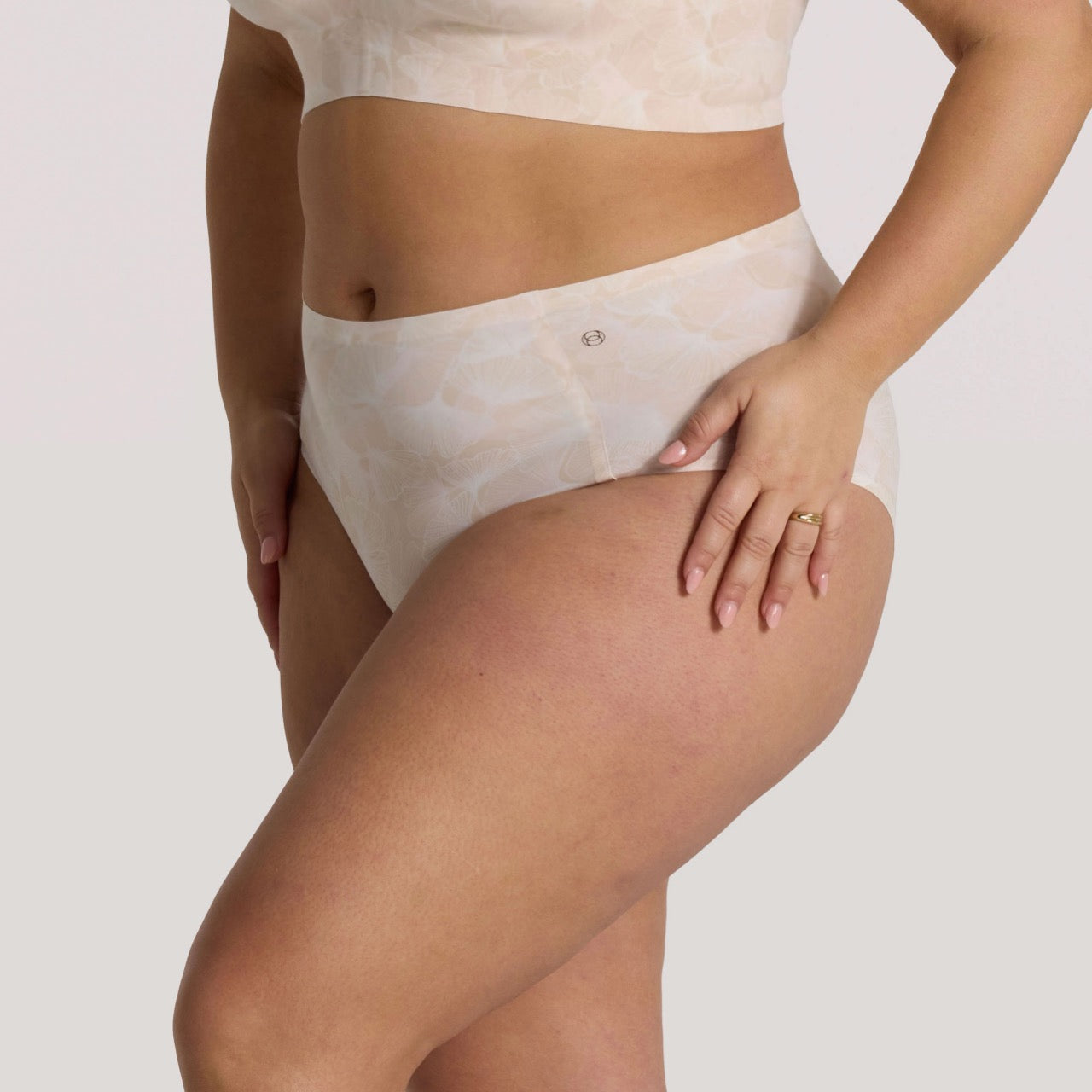 All Color: Champagne Ginkgo | seamless bikini brief underwear