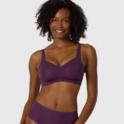 All Color: Plum | Adjustable wireless bra