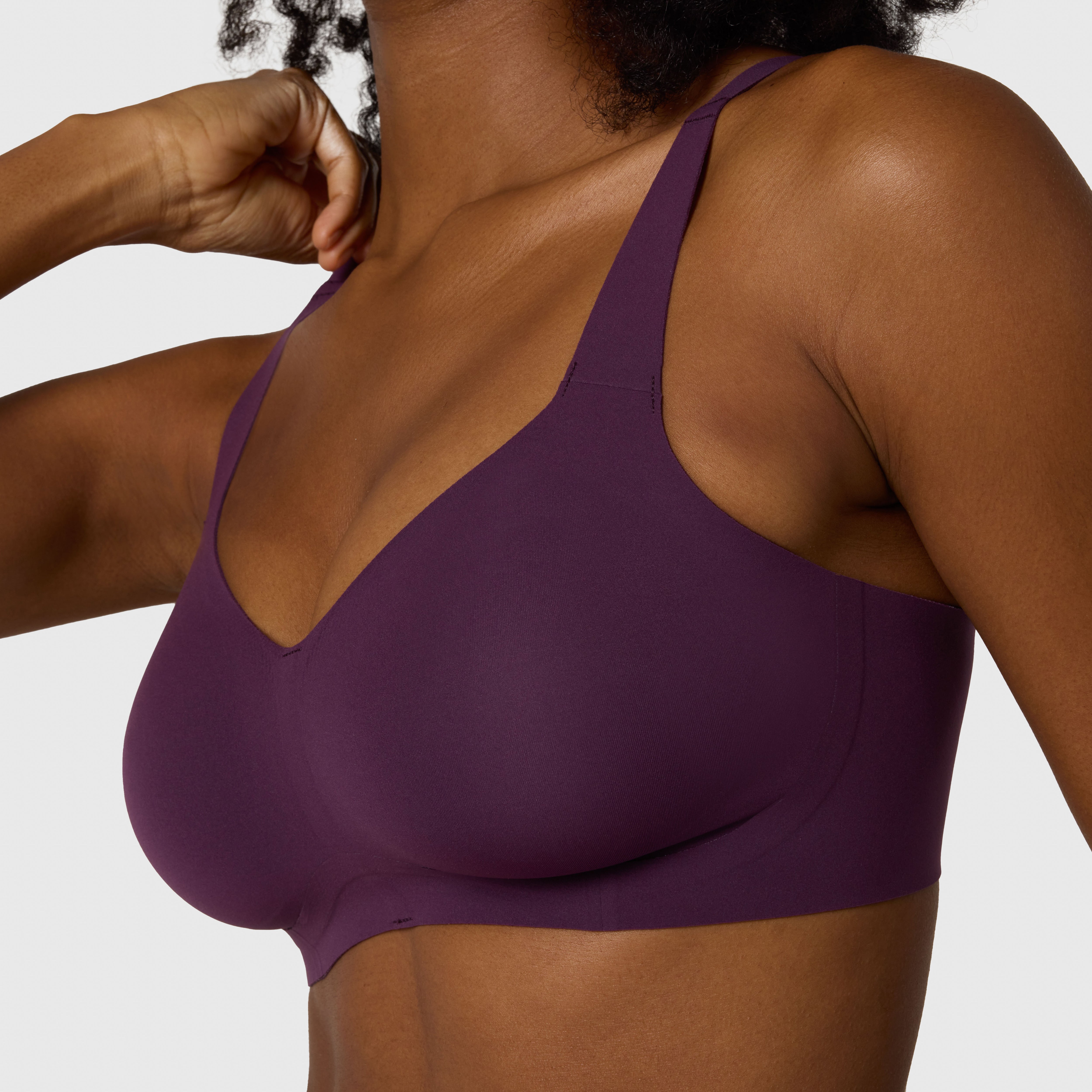 All Color: Plum | Adjustable wireless bra