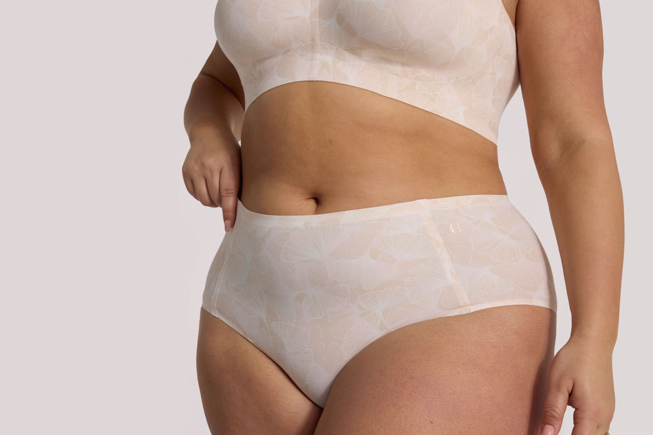 All Color: Champagne Ginkgo | seamless bikini brief underwear