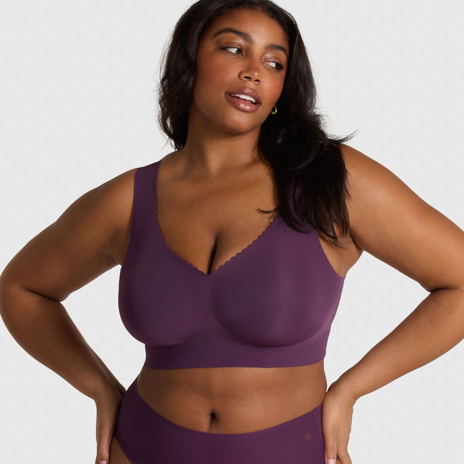 All Color: Plum| wireless Push-up seamless bra