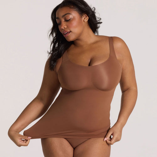 Structured Scoop Bra Tank - Clay (Final Sale)
