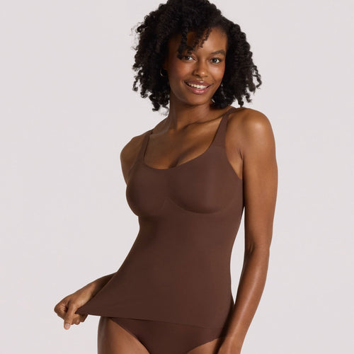 Structured Scoop Bra Tank - Umber (Final Sale)