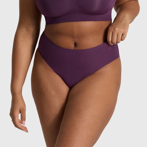 High-Waisted Thong - Plum (Final Sale)
