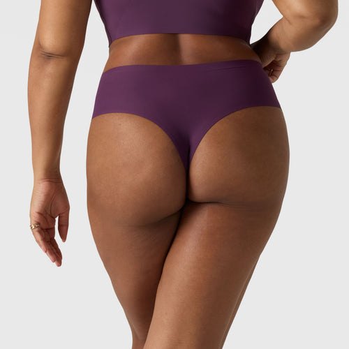 High-Waisted Thong - Plum (Final Sale)