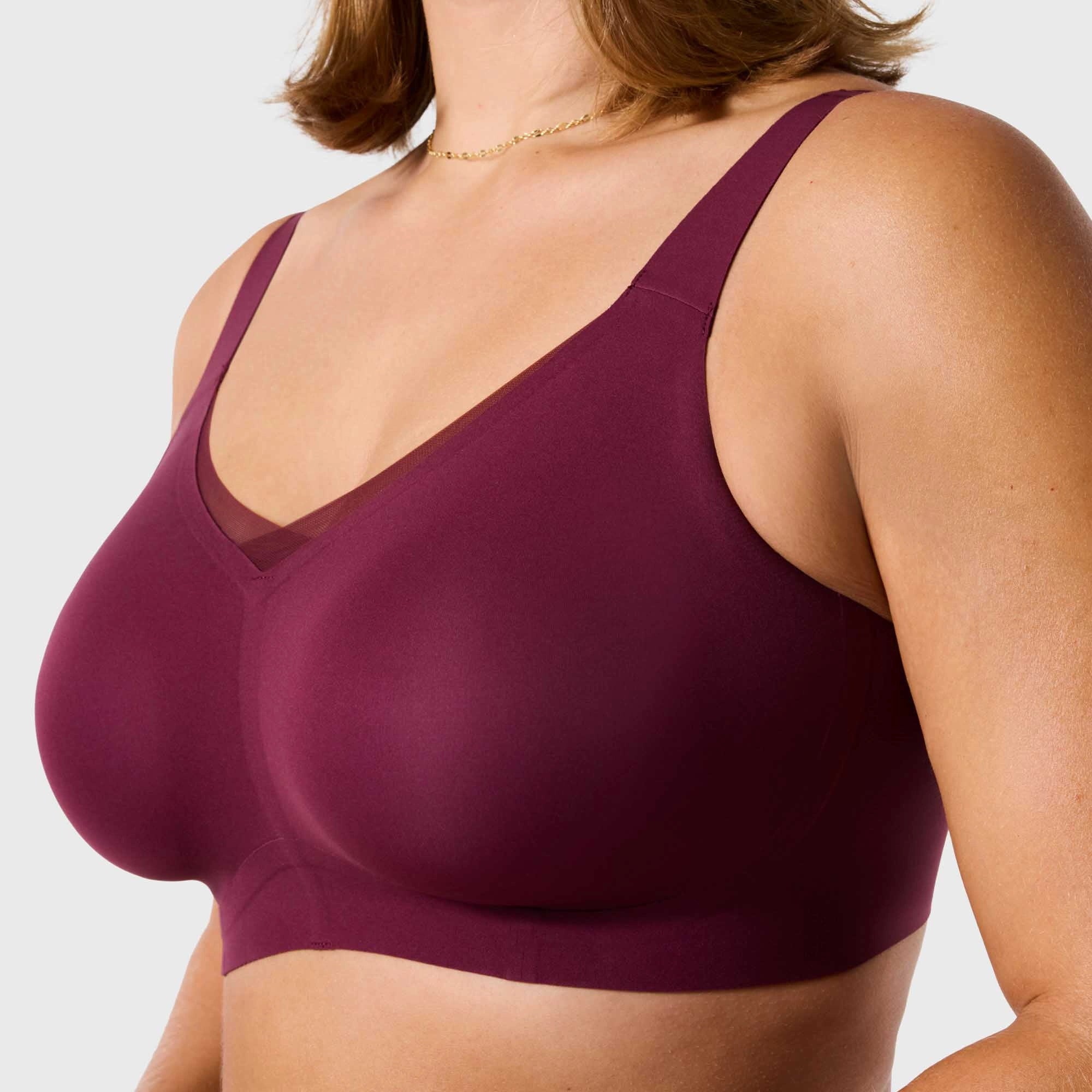 All Color: Berry | Adjustable wireless bra with Mesh detail