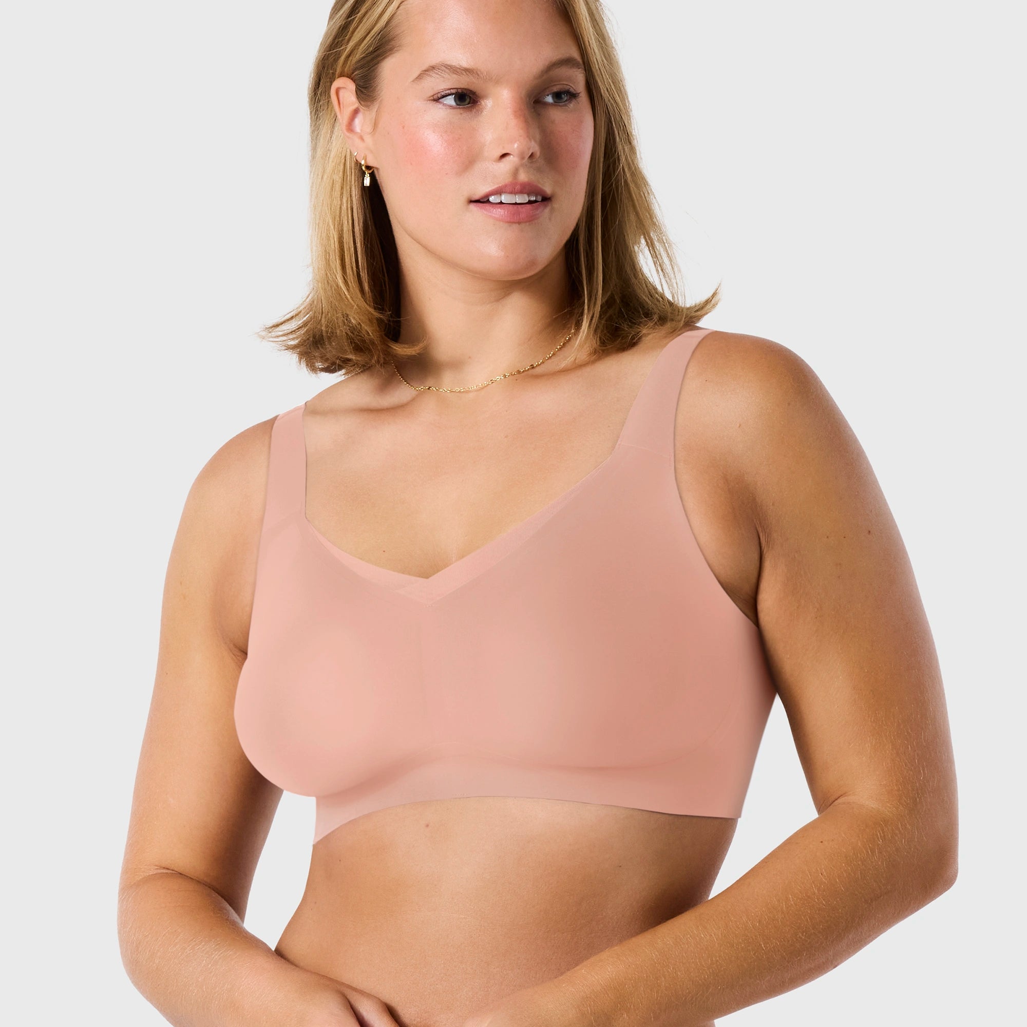 All Color: Himalayan Salt | Adjustable wireless bra with Mesh