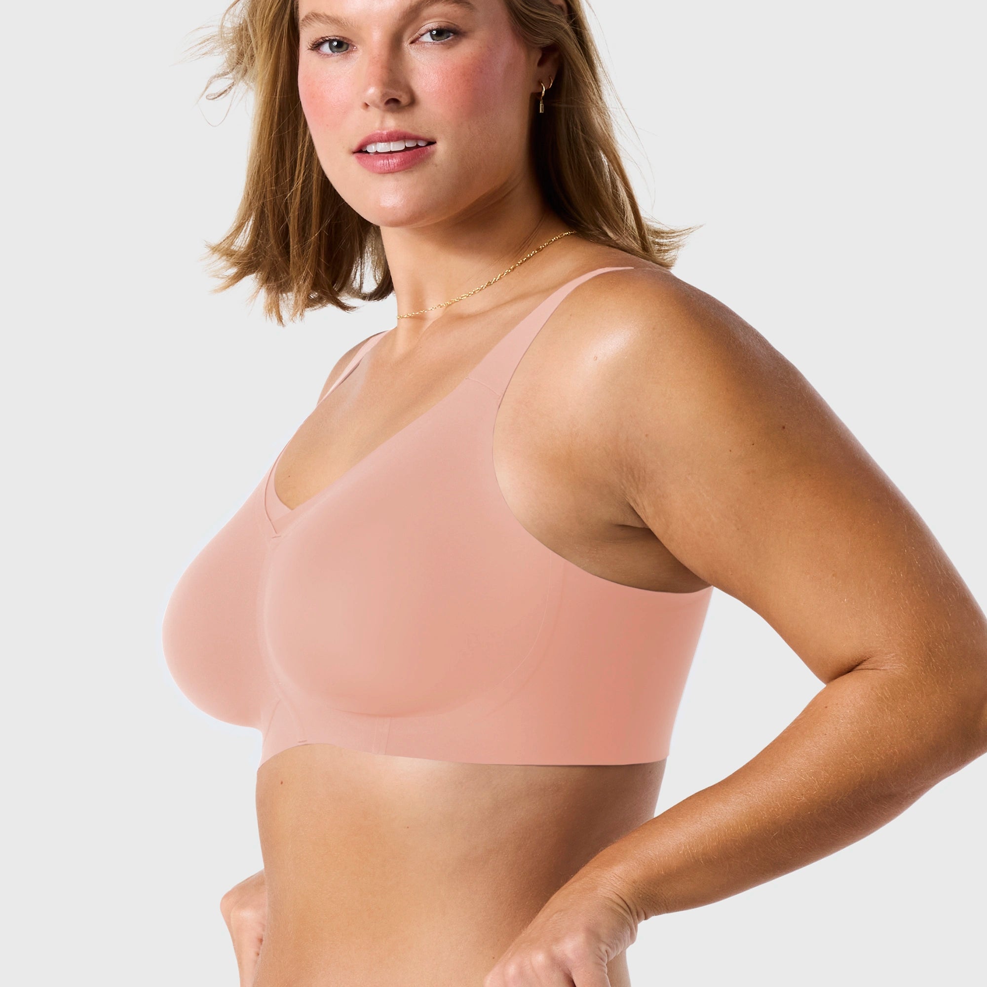 All Color: Himalayan Salt | Adjustable wireless bra with Mesh