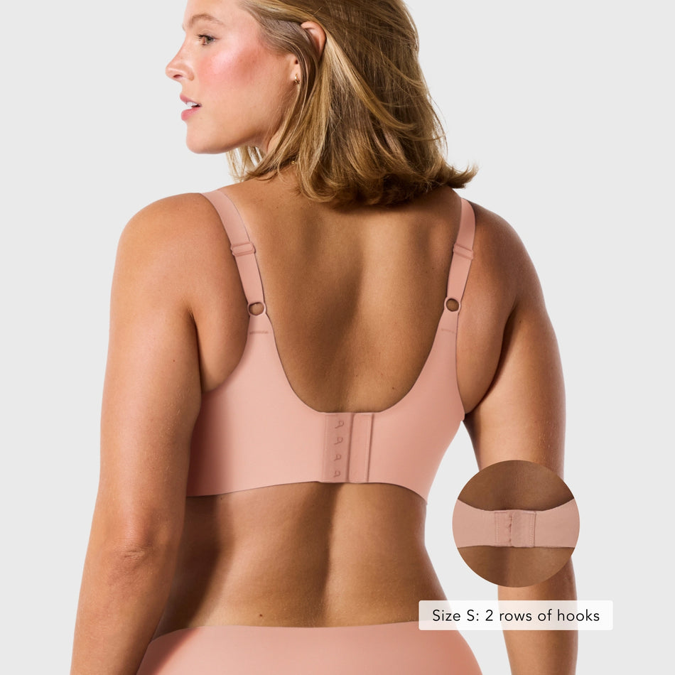 All Color: Himalayan Salt | Adjustable wireless bra with Mesh