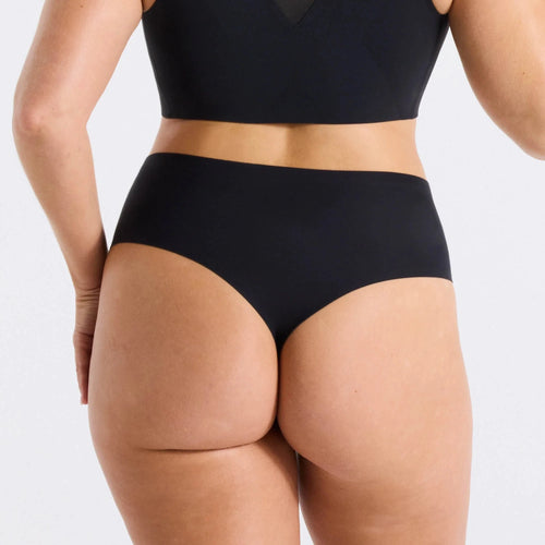 High-Waisted Thong — Mesh - Black Mesh (Final Sale)