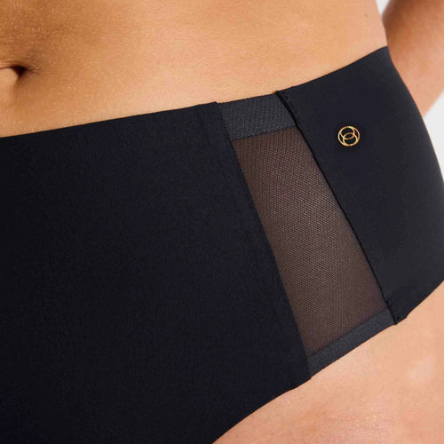 High-Waisted Thong — Mesh