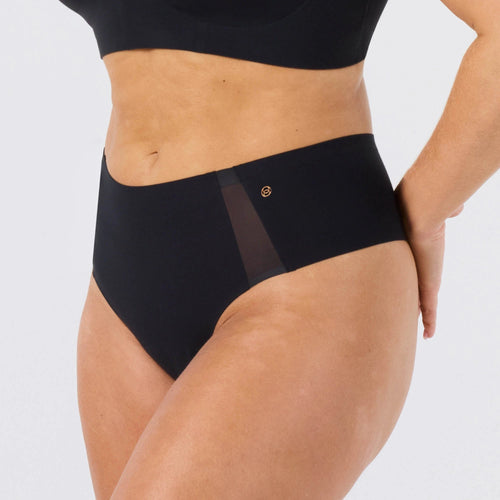 High-Waisted Thong — Mesh