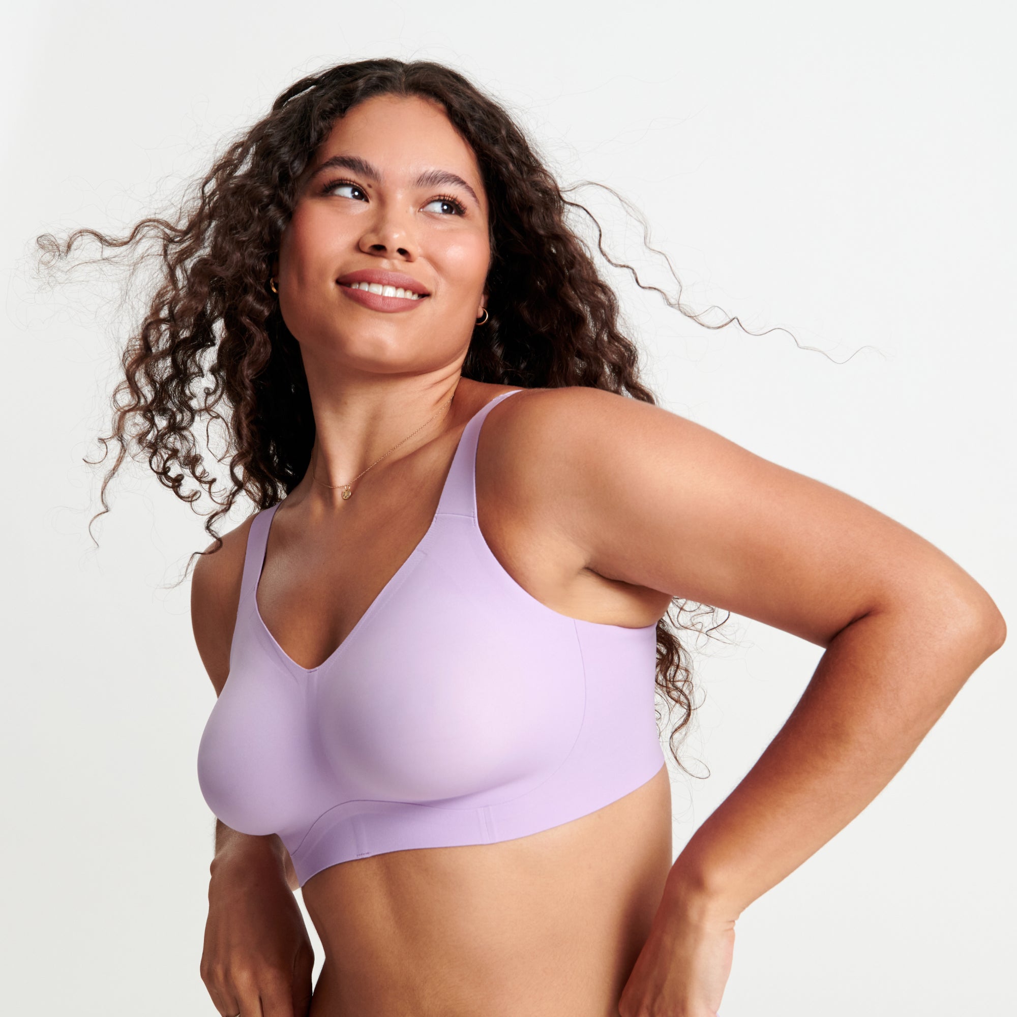 All Color: Lavender | Adjustable wireless bra