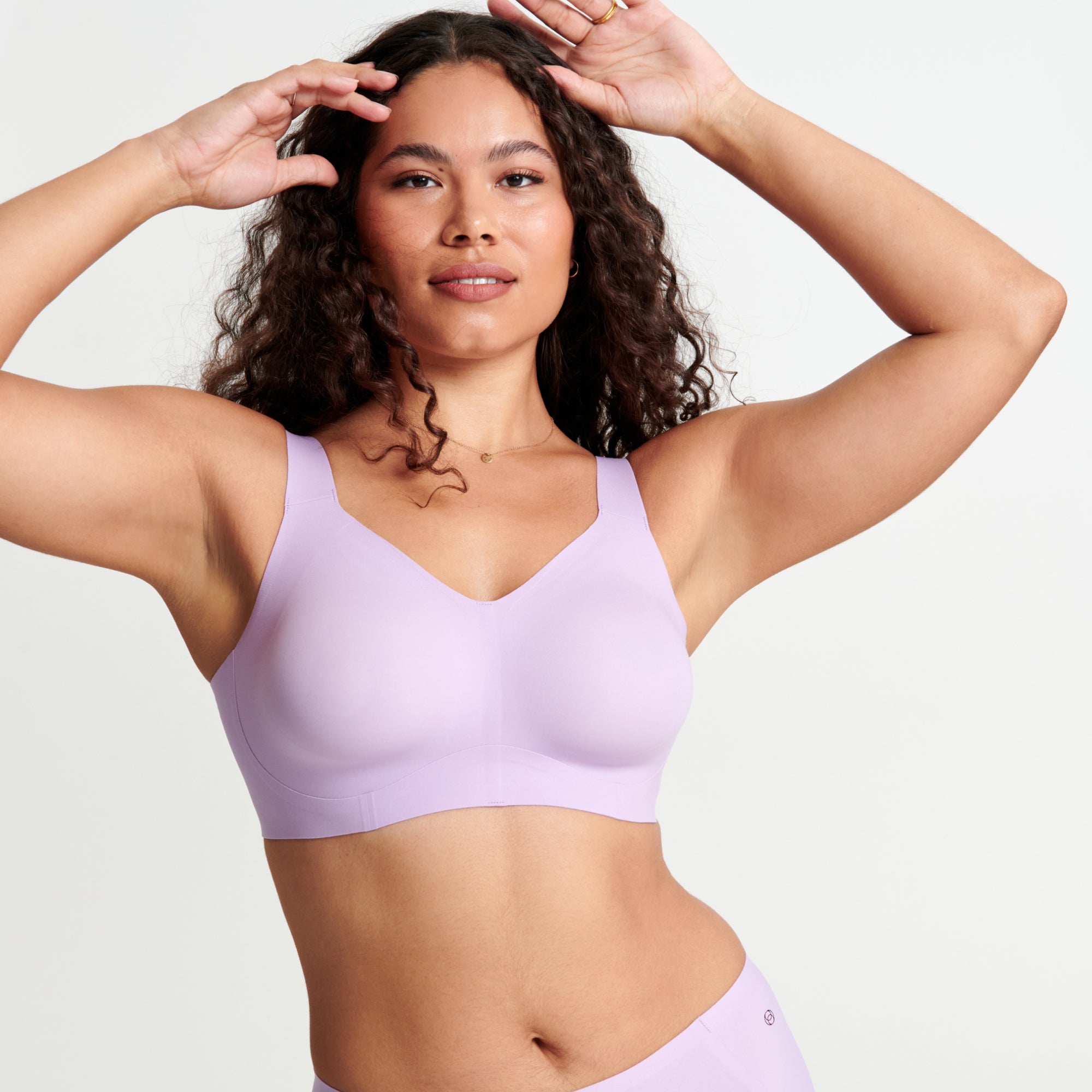 All Color: Lavender | Adjustable wireless bra