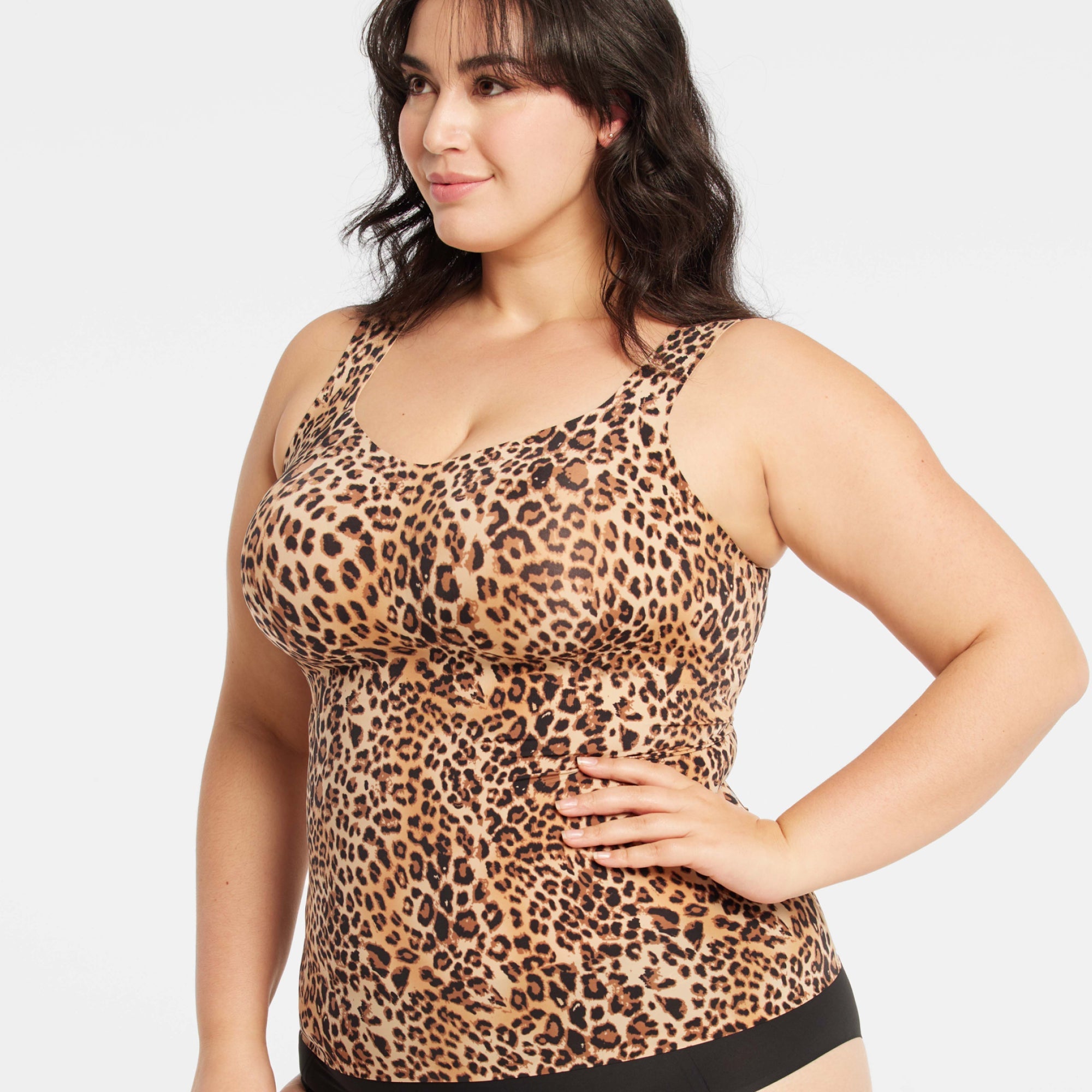 All Color: Leopard | built in support tank cami black