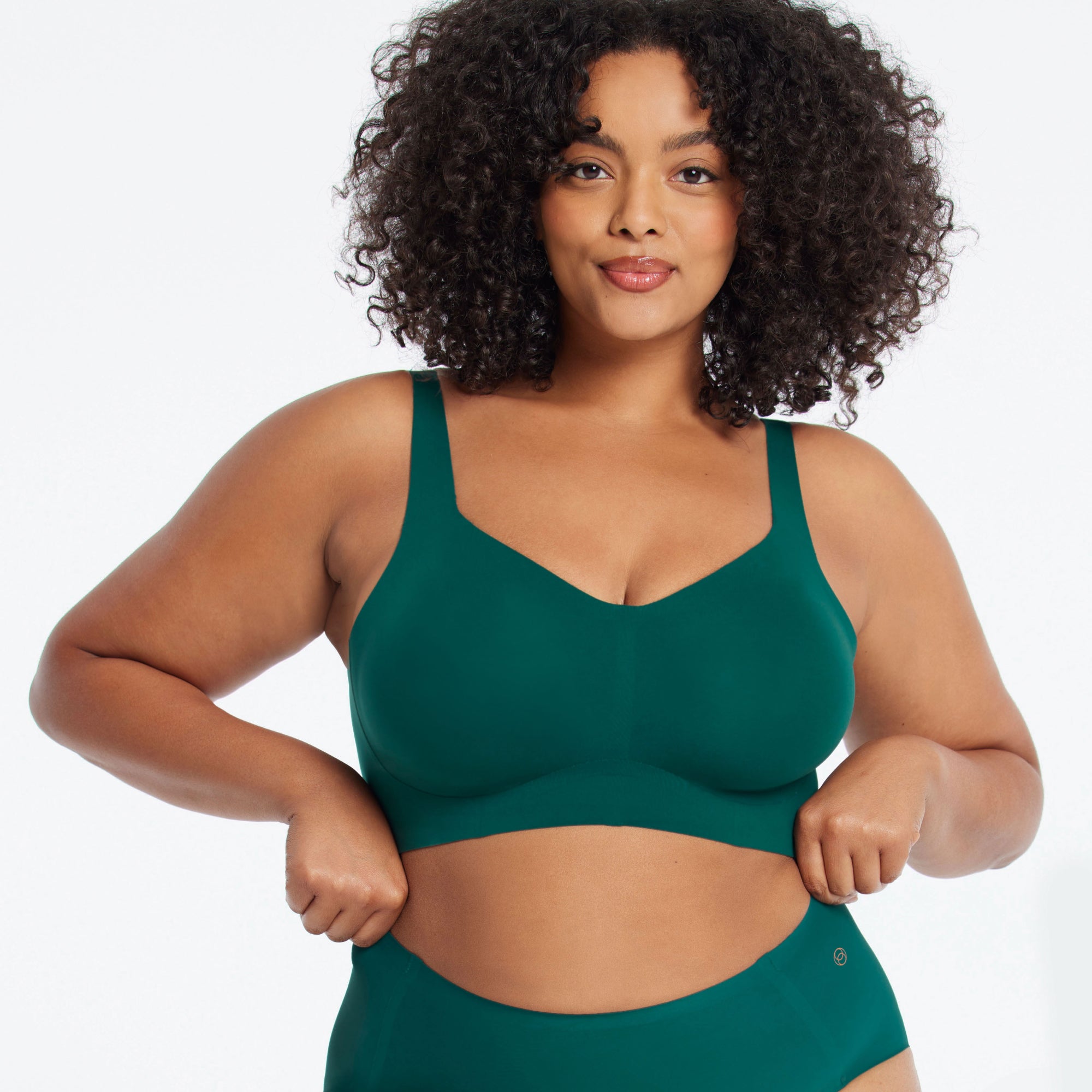 All Color: Monstera Green | Adjustable wireless bra