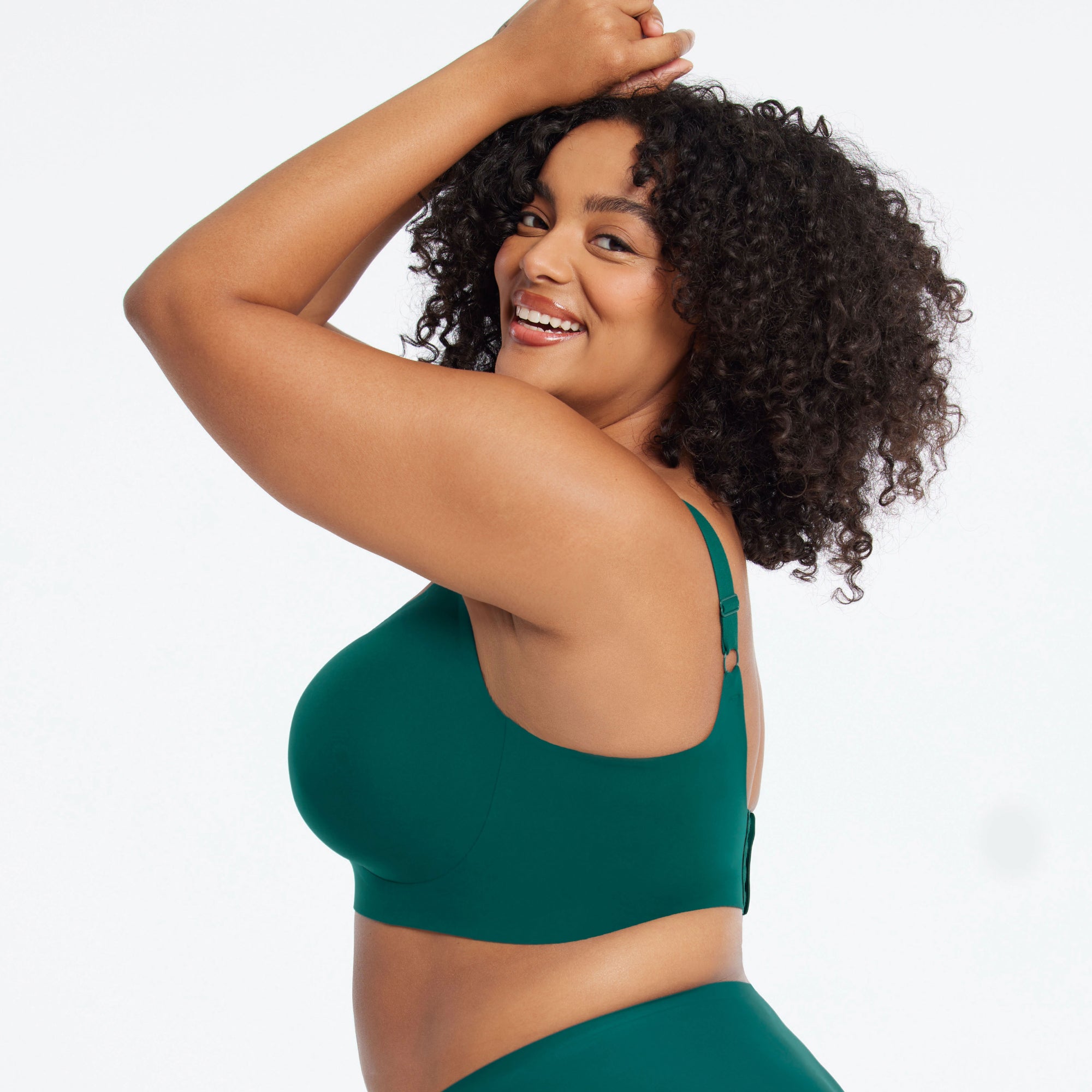 All Color: Monstera Green | Adjustable wireless bra