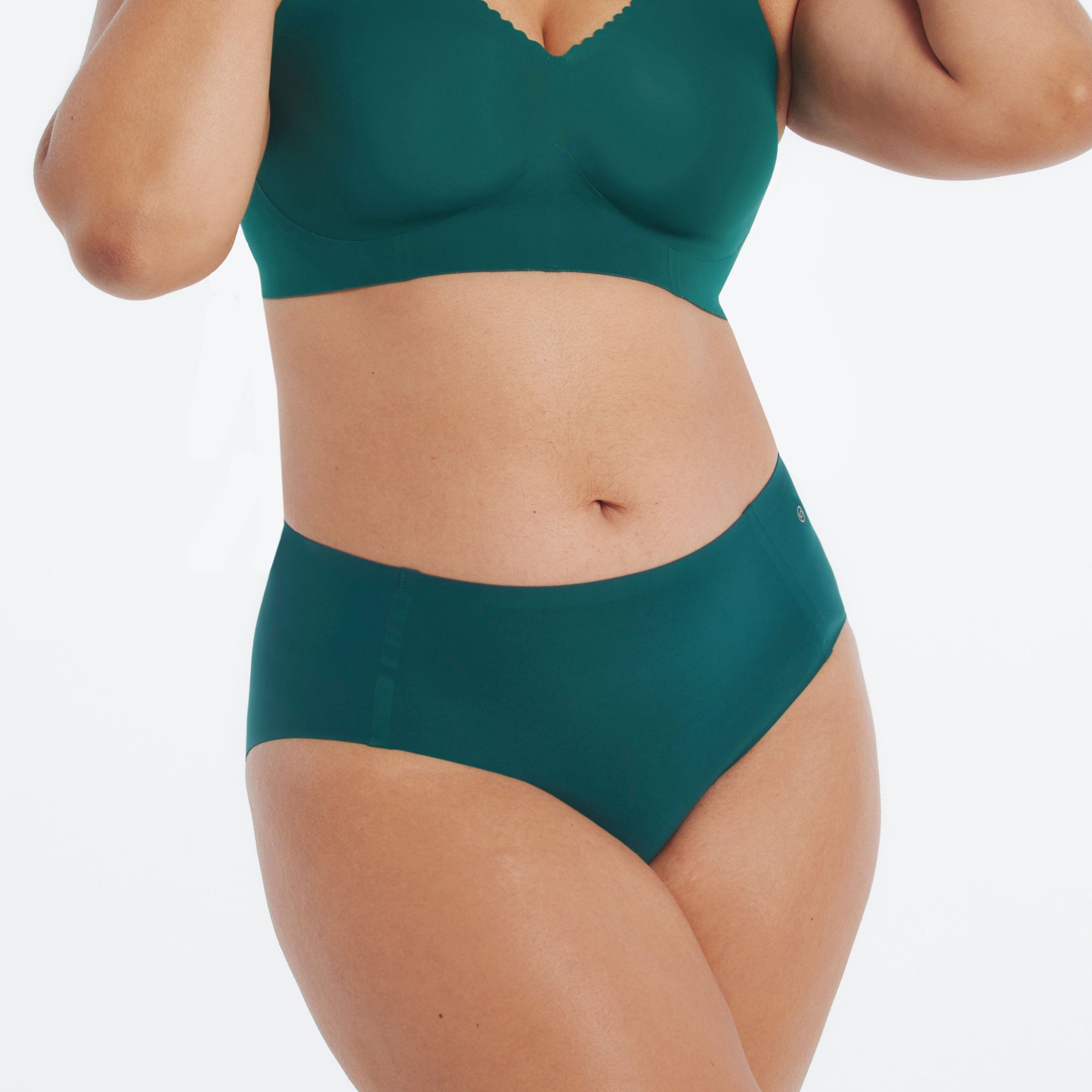 All Color: Monstera Green | Dark Green seamless bikini brief underwear