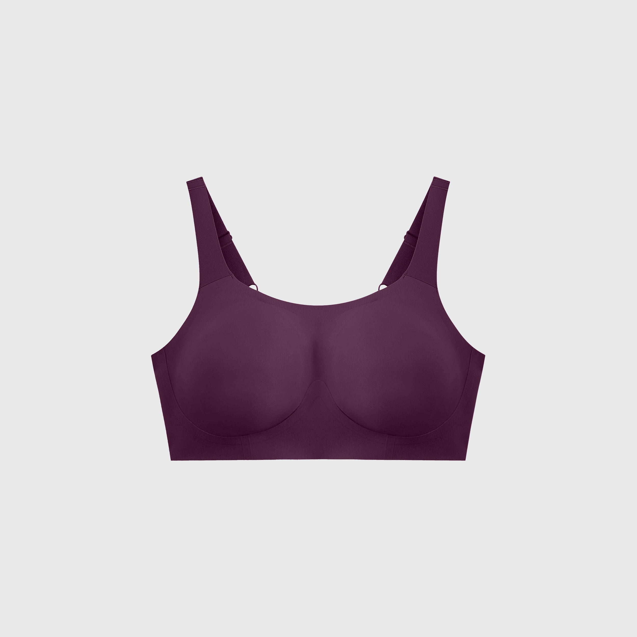 All Color: Plum | Adjustable smoothing back wireless bra with adjustable straps