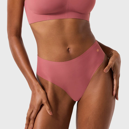 High-Waisted Thong - Pink Canyon (Final Sale)