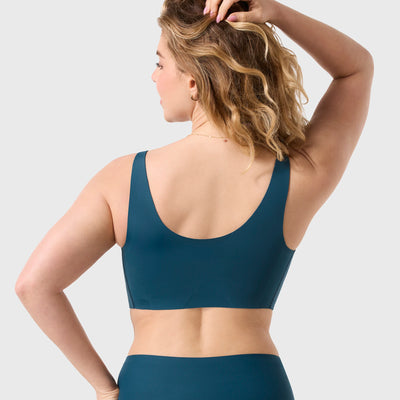 All Color: Deep Tide | Low neckline wireless seamless bra
