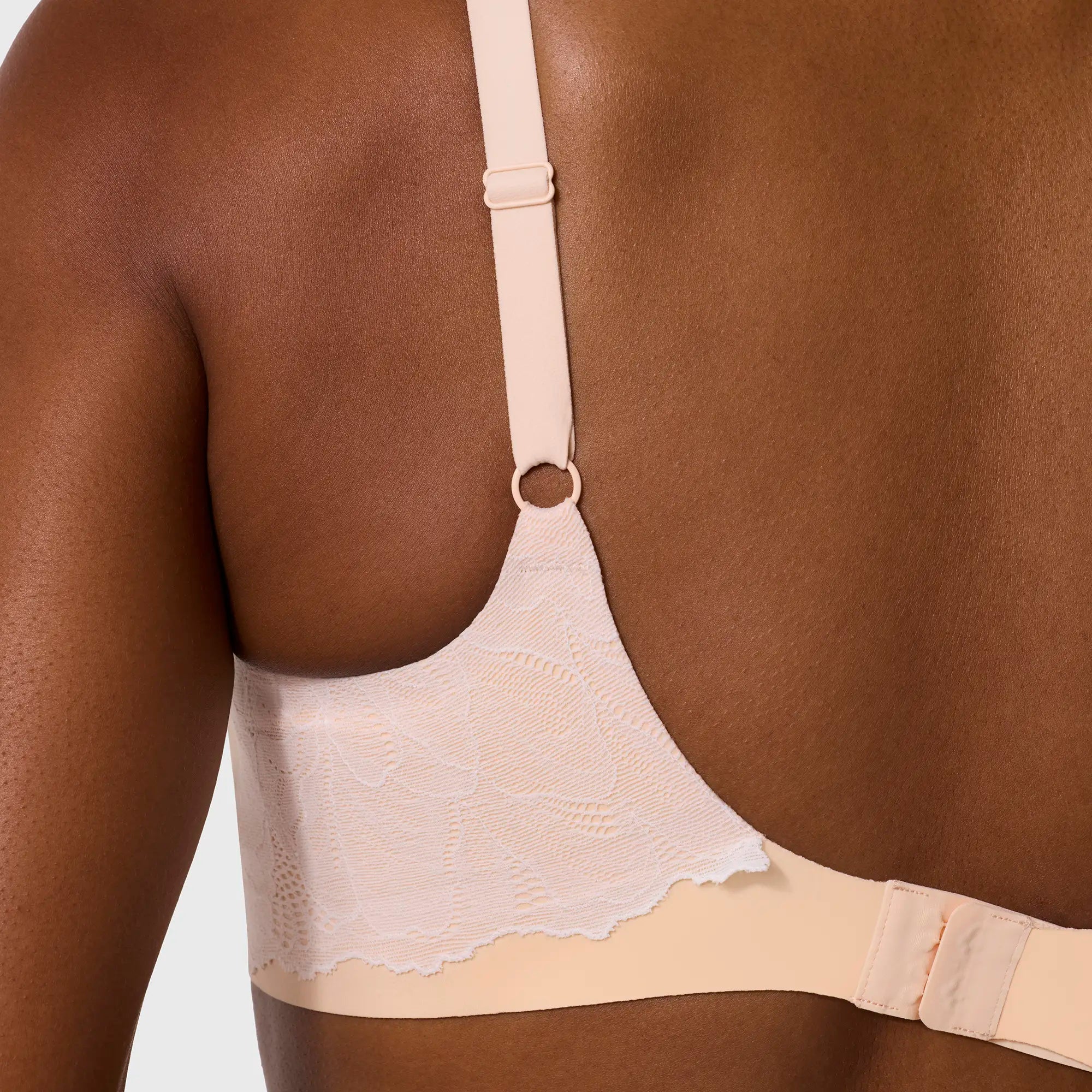 All Color: Peach Rose | Adjustable wireless bra with Lace detail