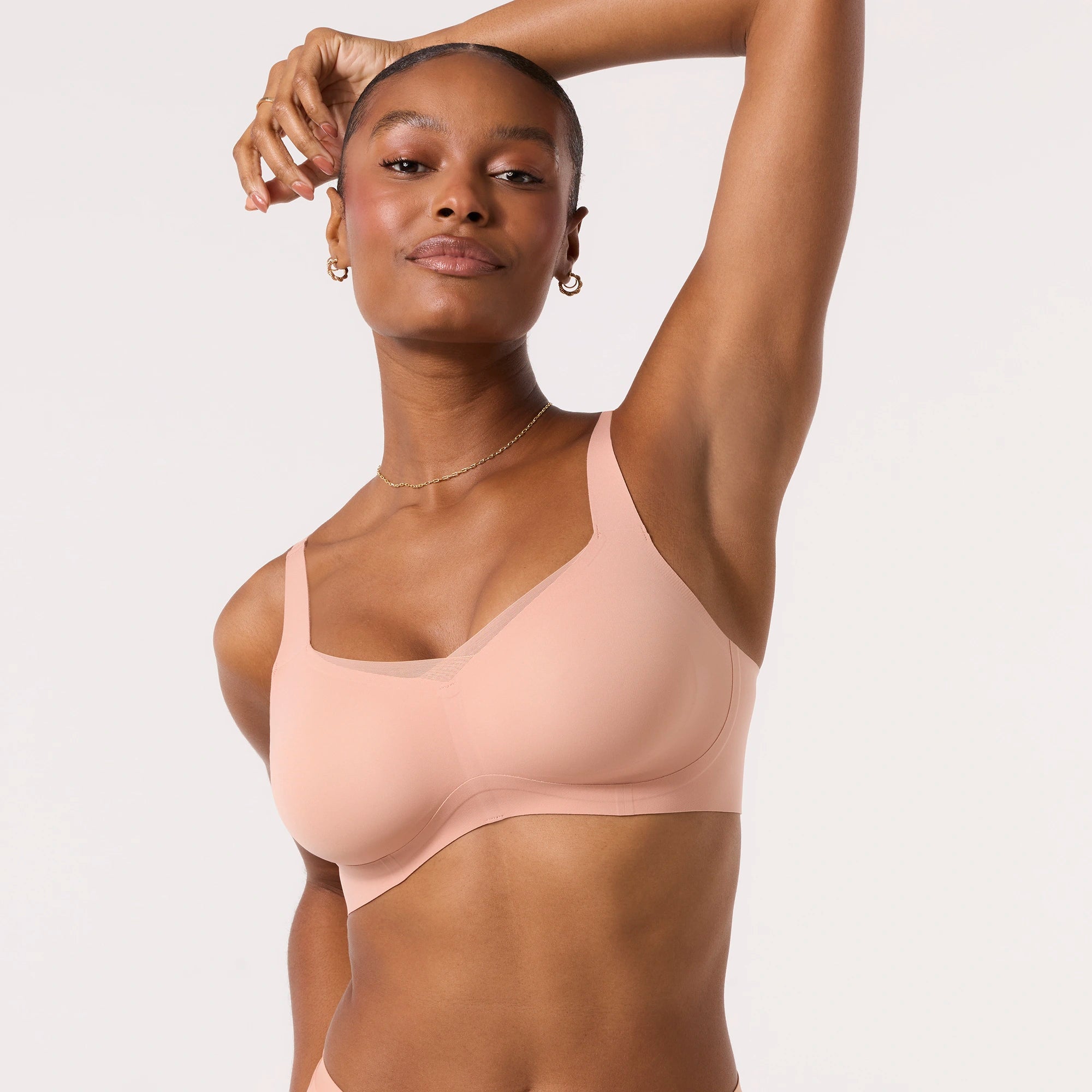 All Color: Himalayan Salt | Adjustable wireless bra with Mesh