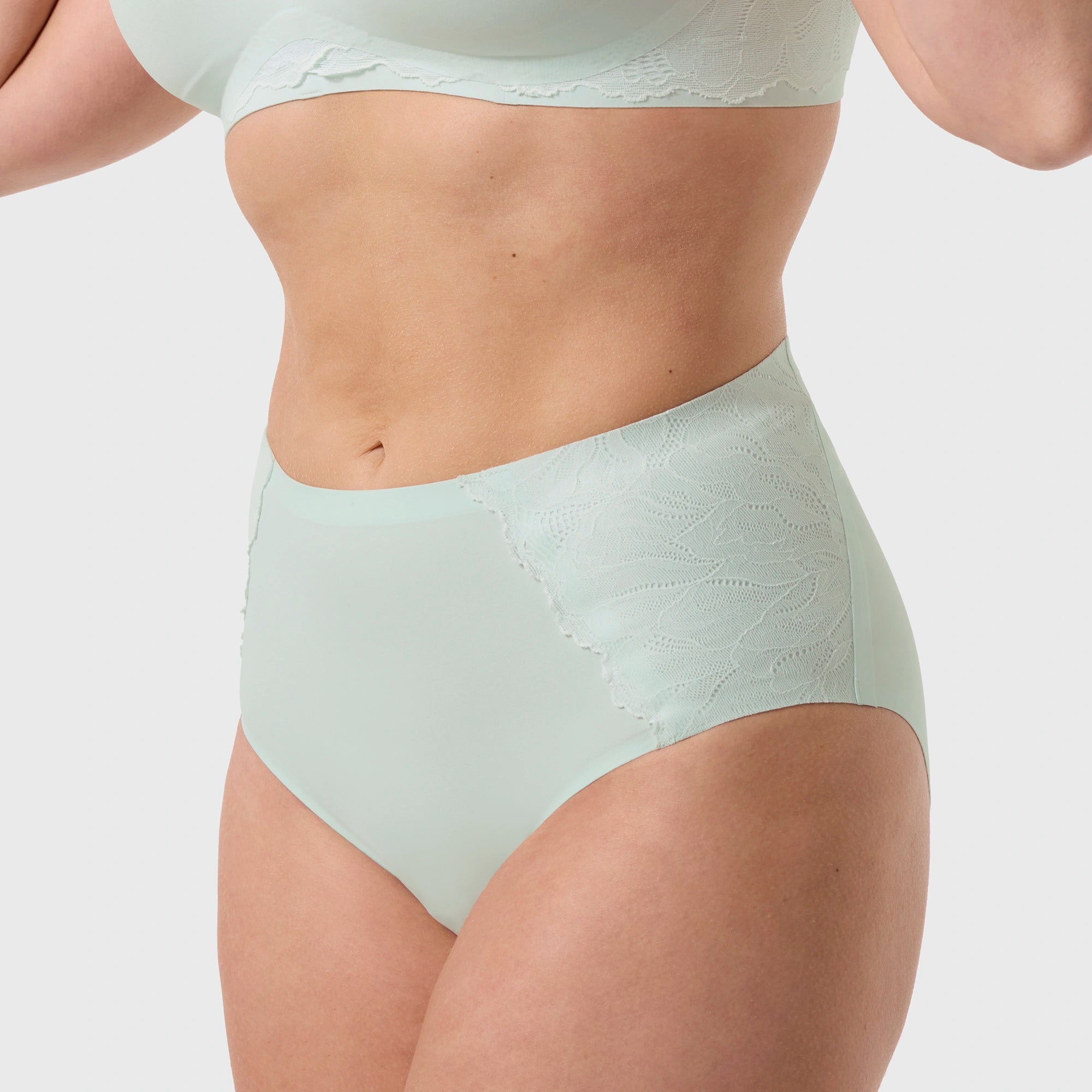 All Color: Ocean Mist | seamless bikini brief underwear with Lace details